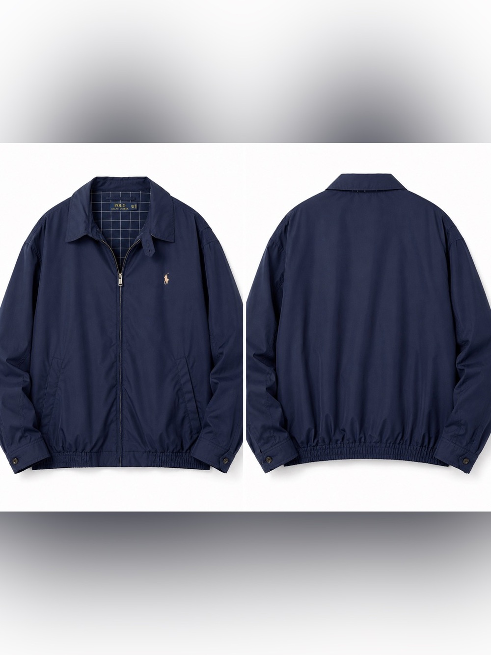 Polo Ralph Lauren Jacket Mens 2XLT Navy Full Zip Harrington Golf Big Tall B11#8